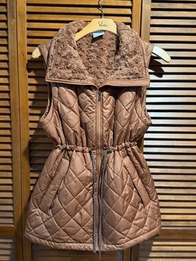 Columbia Plush Brown Faux Fur Jacket Lining